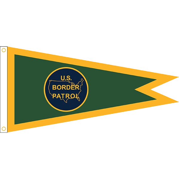 U.S. Border Patrol Pennant 5 National Capital Flag U.S. Border Patrol Pennant Rendering