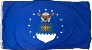 US Air Force Flag Grommets Finish