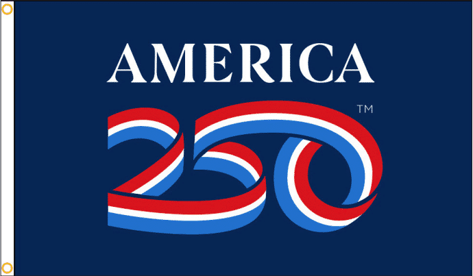 Official America 250™ Blue Flag - Grommets 2 Official America 250™ Blue Flag