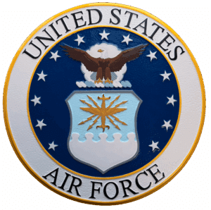 Air Force Wall Seal Painted Wood Finish