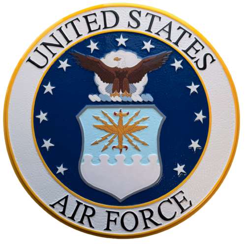 Air Force Wall Seal Painted Wood Finish