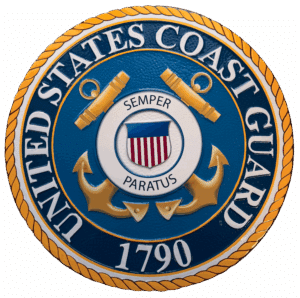Coast Guard Wall Seal Painted Wood Finish