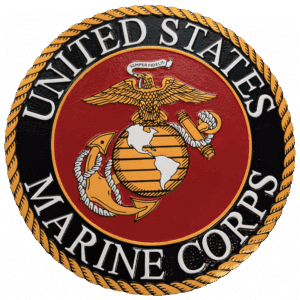 Marine Corps Wall Seal – Painted Wood Finish