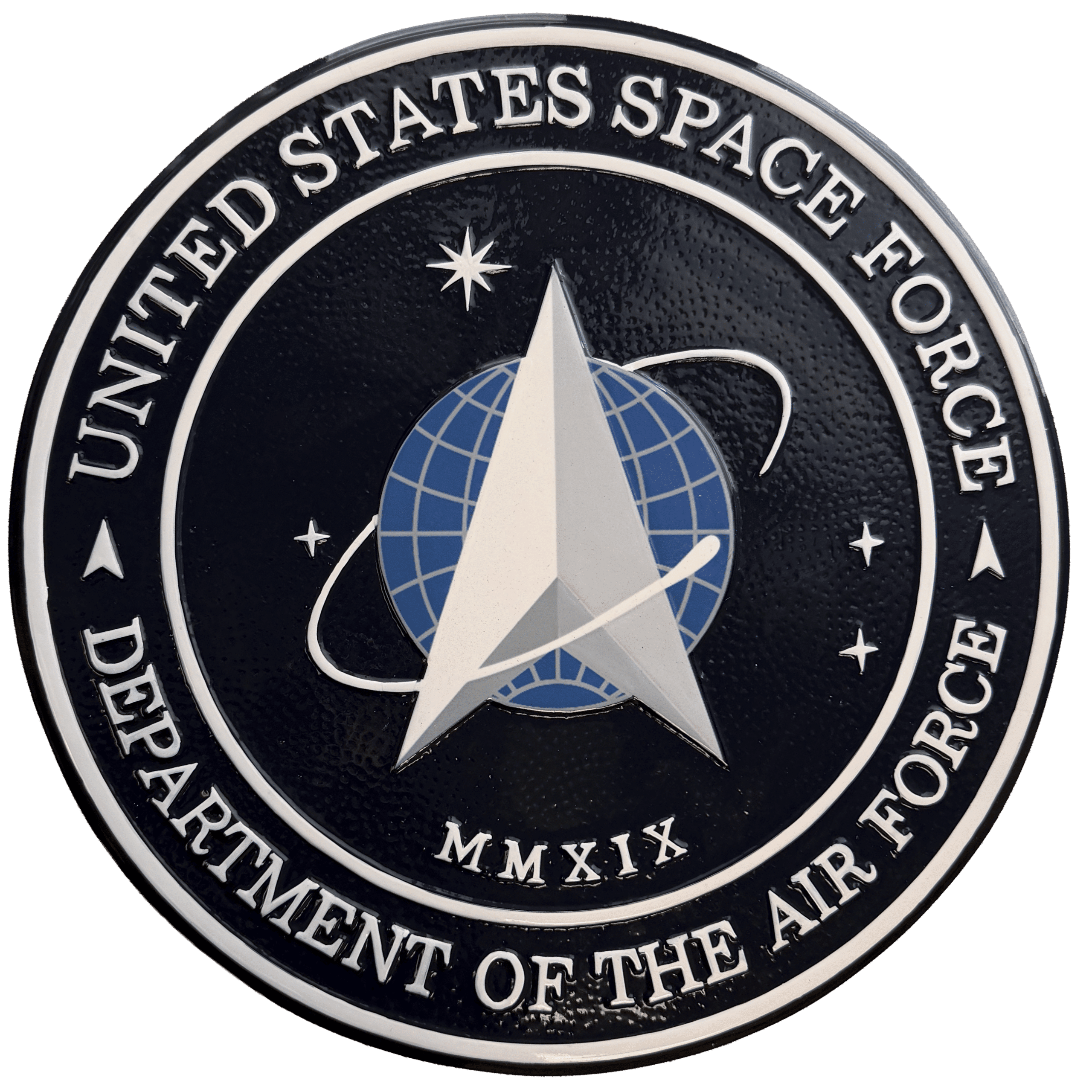 Space Force Wall Seal - Painted Wood 26 Space Force Wall Seal Painted Wood Finish