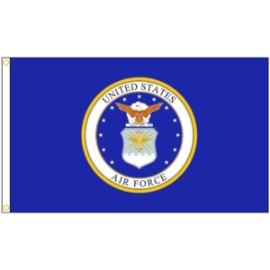 US Air Force Logo Flag Grommets Finish