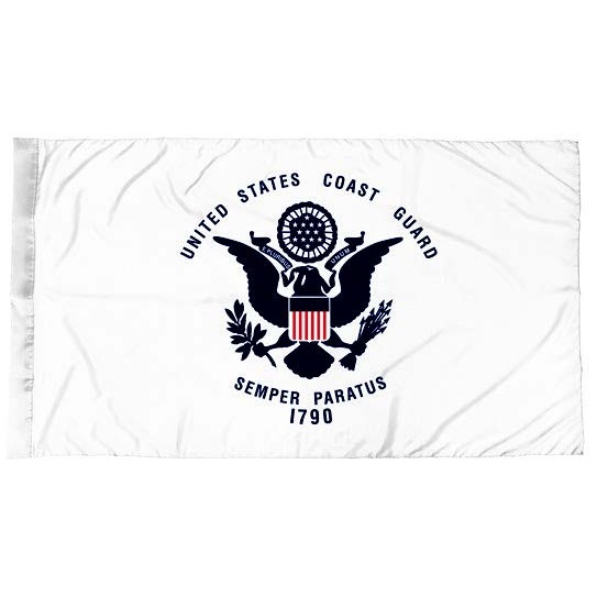 Coast Guard Flag - Pole Hem 2 Coast Guard Flag Pole Hem